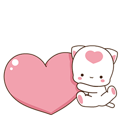 Gif animé coeur chat